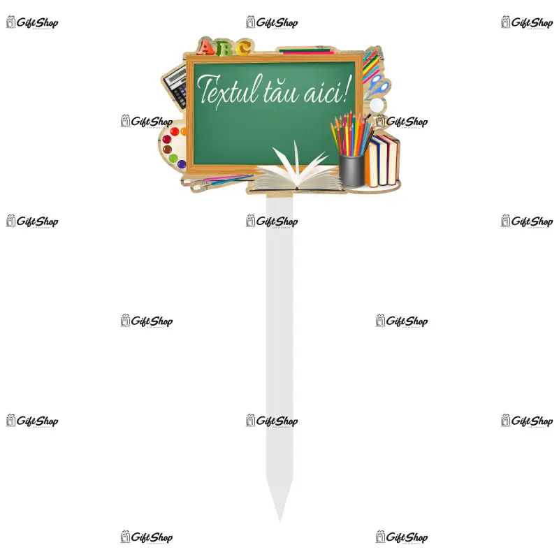 Topper personalizat, din lemn, model 4